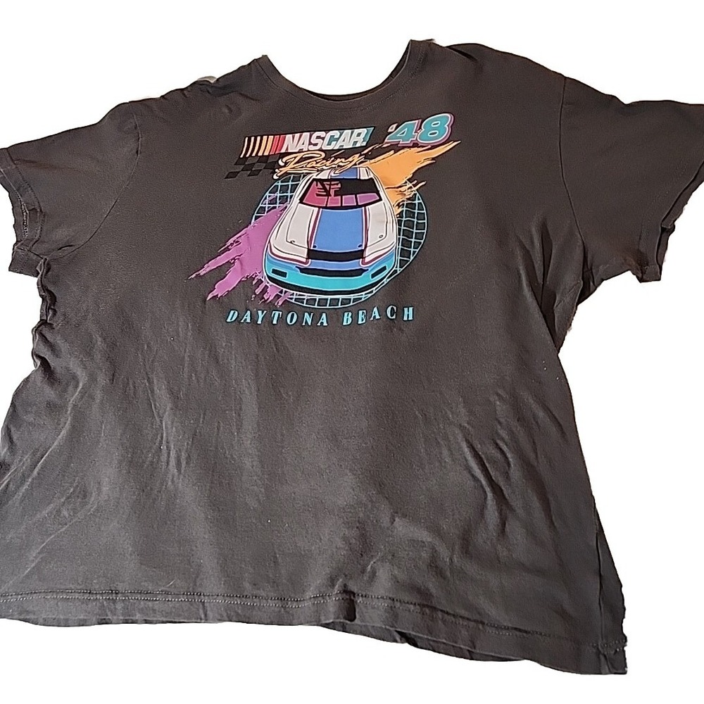 Vintage NASCAR shirt Mens Extra Large XL '48 Automobile Racing Daytona Beach Y2K